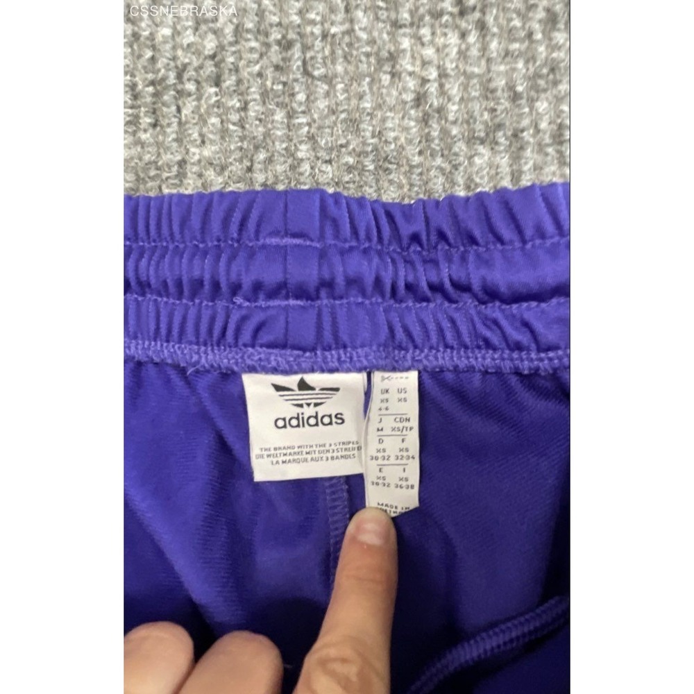 Adidas Women's Adibreak Snap Track Pants Purple White 3-Stripe Tearaway Sz XS - Picture 5 of 10